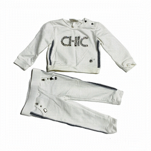 LE Chic baby girls 0-3M matching‎ sweatsuit